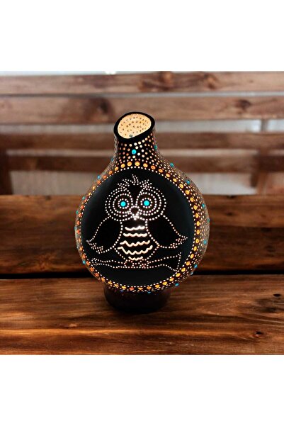 renova art Owl Patterned Gourd Lamp, Desktop Decorative Lampshade