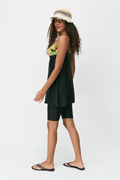 C&City Taytlı Elbise Mayo 7758 Siyah