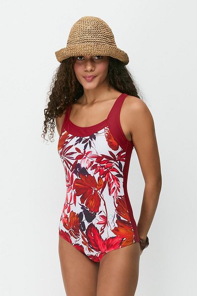 C&City U Neck Swimsuit 7748 Red