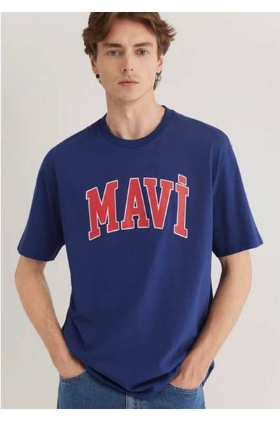 Mavi Tricou pentru bărbați cu sigla albastră - 0611711 -70722