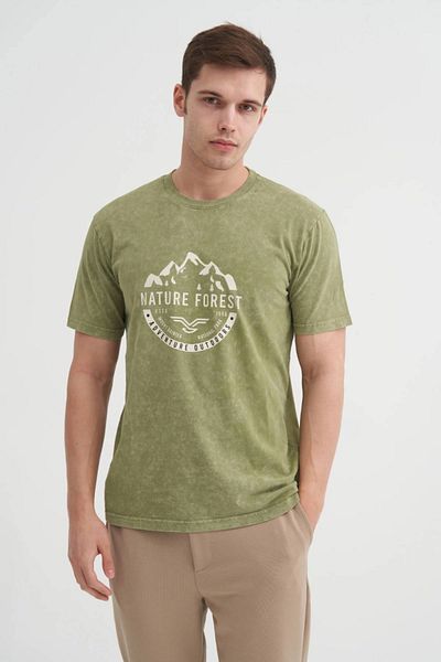 Cazador Caz 4148 Regular Fit Cotton Crew Neck Printed T-Shirt