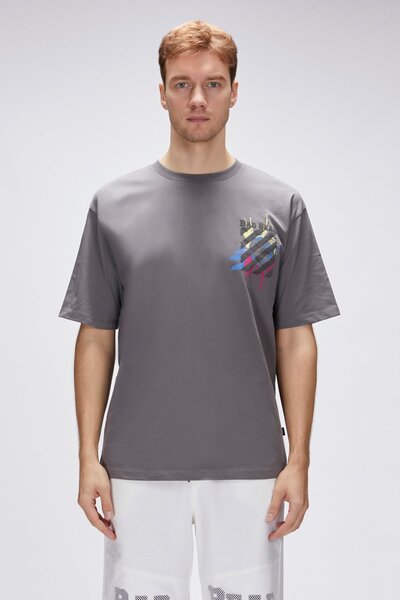 Bad Bear Doxa Anthracite Men's Oversize T-Shirt