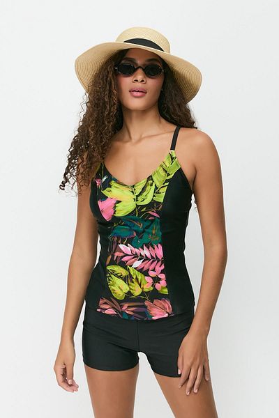 C&City Tankini mit Shorts 7749 Schwarz/Multicolor