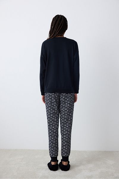 Penti Ice Party Black Pants Pajama Set