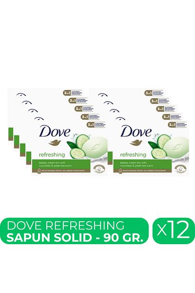 Dove Refreshing, sapun solid hidratant, 12 buc x 90 gr