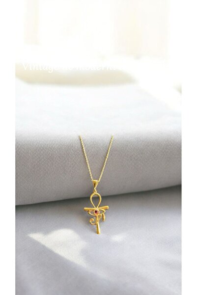 TOM.CO. JEWELRY DESIGN Ankh Kadın Gümüş Kolye, 925 Ayar Gümüş Kolye, Kadın Ta...