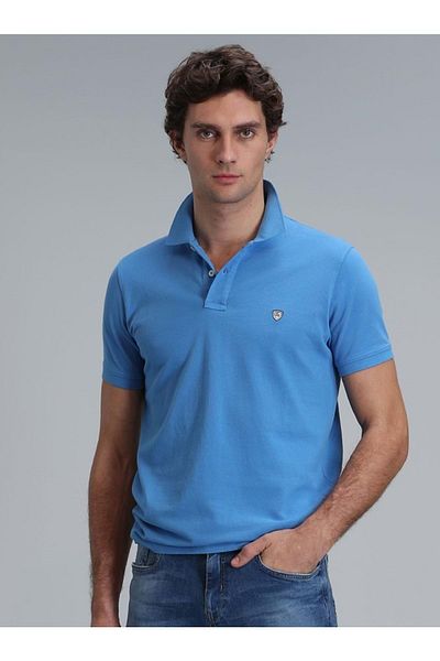 Lufian 111040206 Tricou Laon Smart Polo Guler Tricou Bărbați Albastru