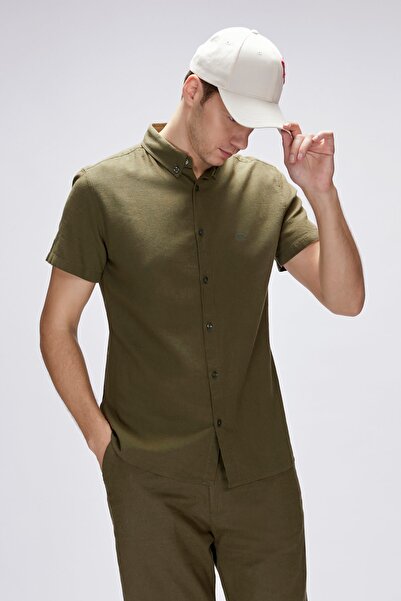 Bad Bear Tindra Haki Kısa Kollu Erkek Gömlek