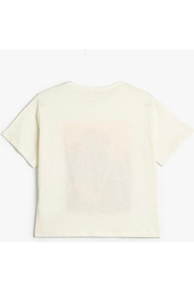 Koton Cotton Short Sleeve Floral Printed Crew Neck T-Shirt