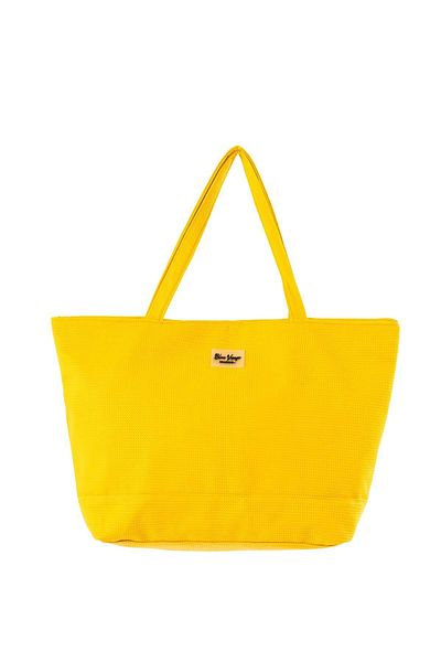 C&City Strandtasche aus gelbem Leder