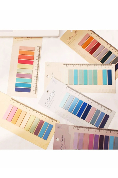 ÖZ OFİS Kawai 1600 Yaprak Yapışkanlı Şeffaf Post-it Ayraç Not Kağıdı Seti 8 Adet