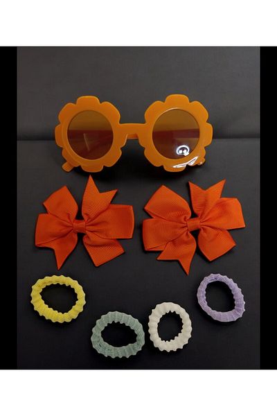 LİDEAS Children's Sunglasses, 2 Grosgrain Buckles and 4 Towel Rubber Set