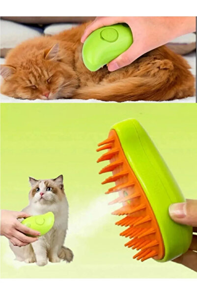 FBZhome فرشاة غسيل القطط والكلاب بالبخار ومشط سيليكون ناعم للقطط