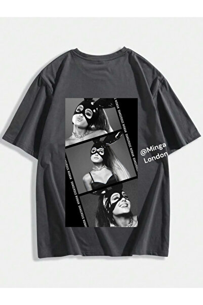 Minga London Tricou supradimensionat Ariana Grande Black Storyboard