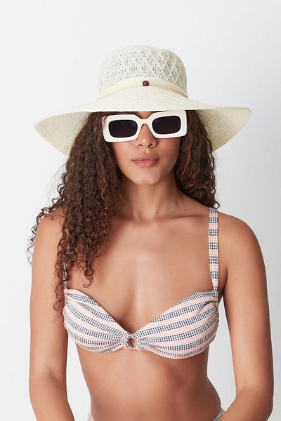 C&City Mercerized T24740-07 Model Beach Hat - Krém