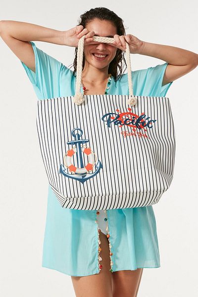 C&City Digital bedruckte Strandtasche Y8670-29 Mehrfarbig