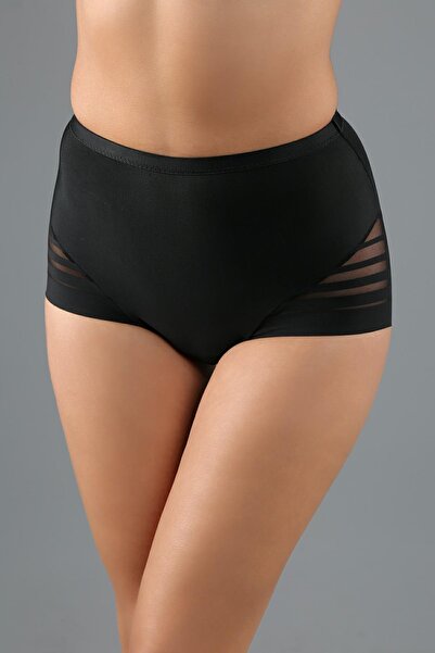 KEZOKİNO New Bra Siyah Kadın Yüksek Bel Korseli Külot