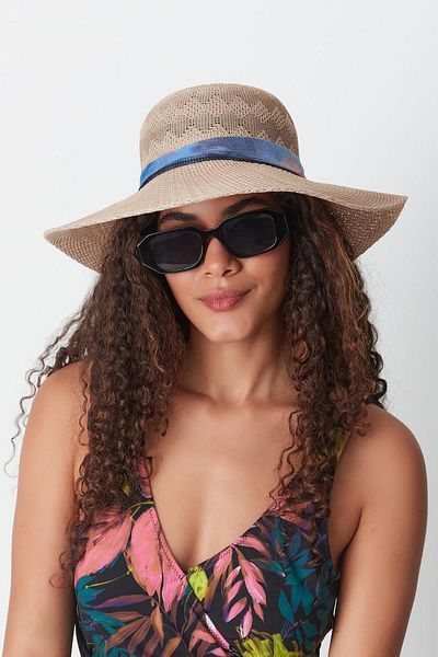 C&City Mercerisierter natürlicher Strandhut - T24740-06