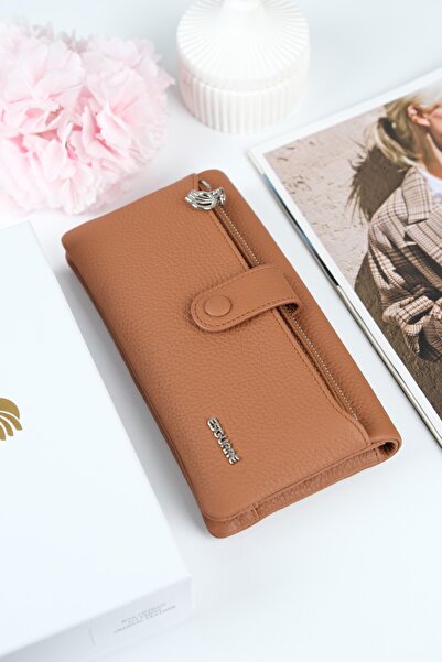 ESGUARE Women's Genuine Leather Design Compartment Wallet