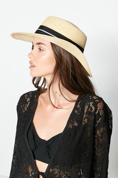 C&City Panama-Modell Stroh-Strandhut Y23730-39 Mittelbeige
