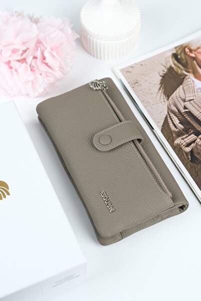 ESGUARE Women's Genuine Leather Design Compartment Wallet