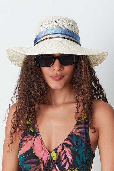 C&City Mercerized T24740-06 Model Beach Hat - Krém