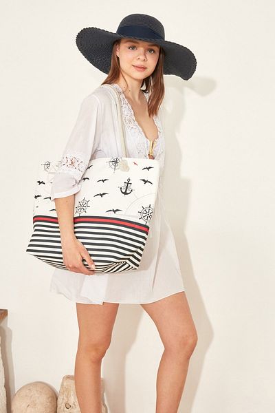 C&City Y1670-18 Strandtasche für Damen - Mehrfarbig