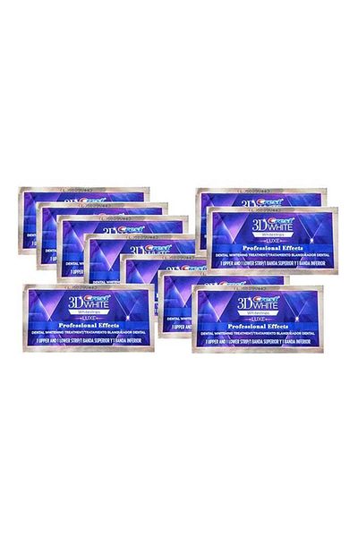 CREST 3D White Teeth Whitening Strips 10 Pack, 20 Strips x 50g Each