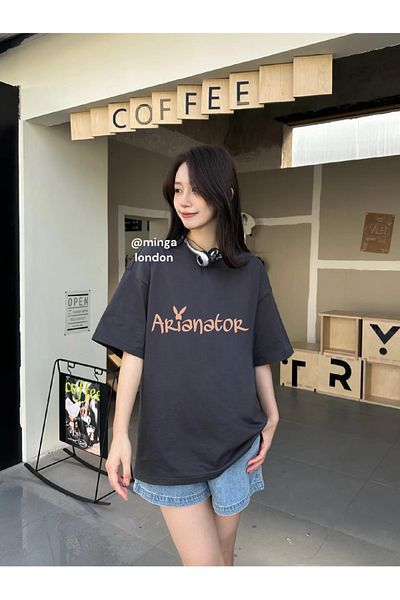 Minga London Ariana Grande Smoked 100 Million Oversize T-Shirt- Mingalondon