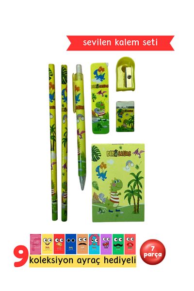 Pembe Pasaj Yellow Stationery Set - Cute Pen Set