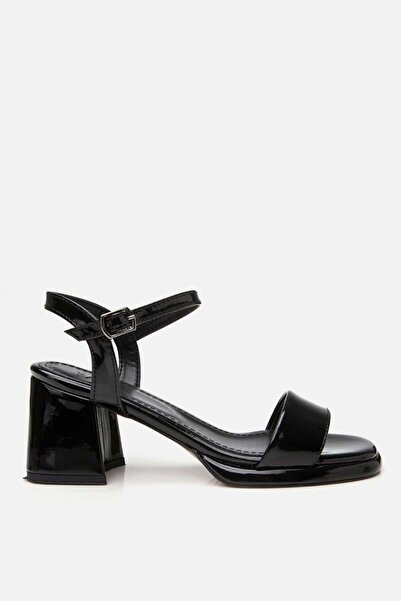 Yaya by Hotiç Dámské černé sandály na podpatku