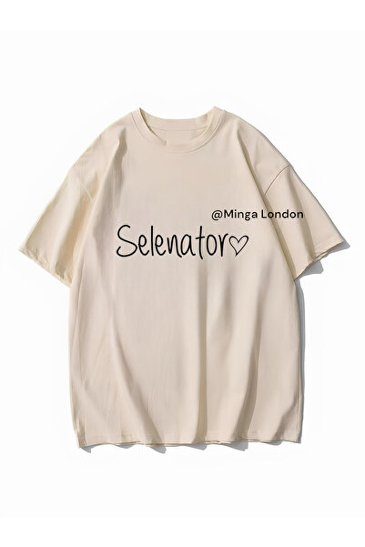 Minga London Selena Gomez "Revelación" Μπλουζάκι Oversize με στάμπα μπροστά και πίσω -Mingalondon