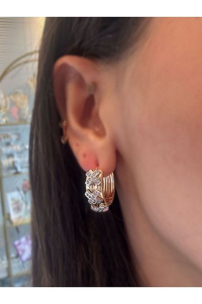 MioArt Women's X Model Luxury Earrings
