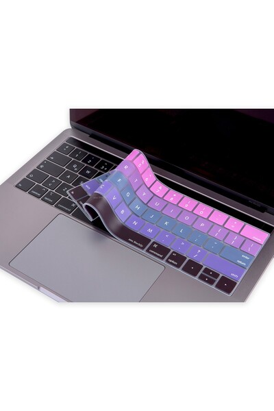 Mcstorey Macbook Pro Kılıf Klavye Koruyucu Ingilizce Baskı (US-ABD) A1706 A1989 A2159 A1707 1990 Uyumlu Ombre
