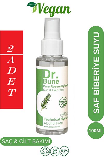 Dr. Bune Biberiye Suyu 2 Adet Güçlendirici Saç Toniği %100 Doğal Ve Saf 100 ml