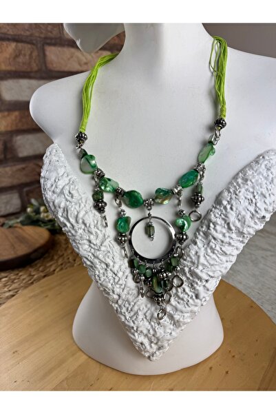 SEDEF TAKI Vintage Sedef taşlı kolye