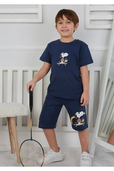 YUMİYUMM Boy's 100% Cotton Joe Cool Bottom-Top Set