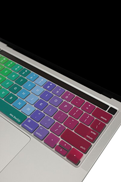 Mcstorey Macbook Pro Kılıf Klavye Koruyucu Ingilizce Baskılı (US-ABD) A1706 A1989 A2159 A1707 A1990 Dazzle