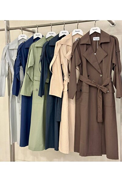 My Magazin Magazin Spor Model Yaz Ve Mevsimlik Kemer Detay Trençkot