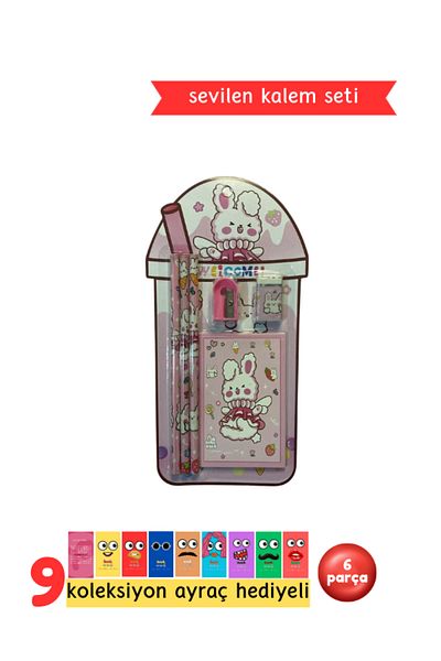 Pembe Pasaj Pink Pen Set - Cute Stationery Set
