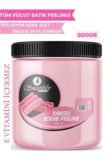 Smoothly Professional Manikür Pedikür Peeling Bubble Gum Sakızlı Kabin Boy 800gr