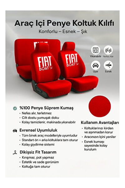 Space Fıat Palio Serisi Ön Arka Penye Koltuk Kılıfı Servis Kılıfı