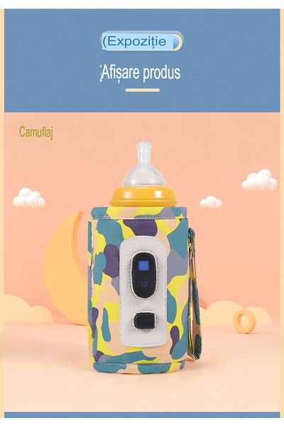 OEM Incalzitor De Sticle Cu Biberon Portabil Arvada Baby Comfort, Cu Incarcare Usb, Maner Silicon