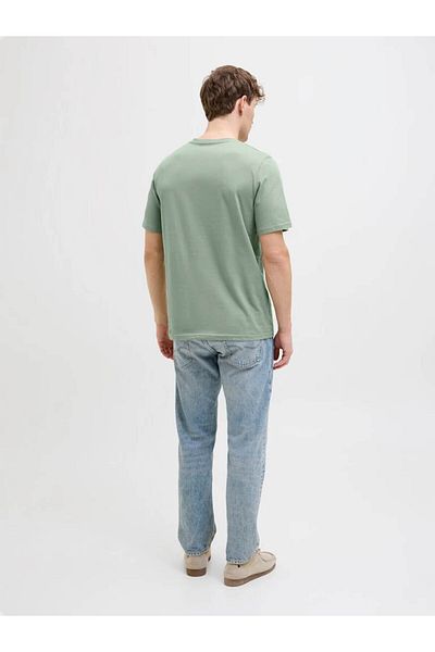 Jack & Jones Tricou pentru bărbați Jjsımon Tee Ss cu gât verde deschis 12269280