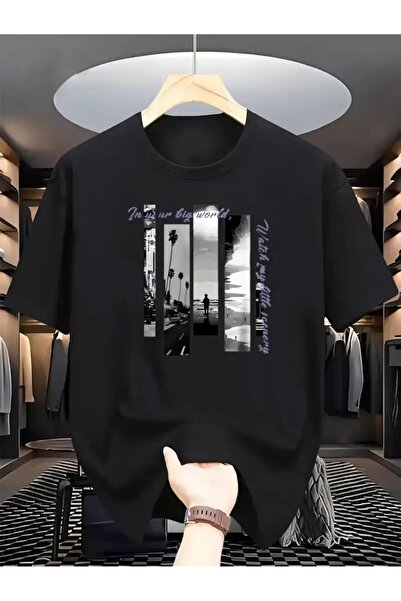 AZIZI TEKSTIL Ανδρικό βαμβακερό μπλουζάκι, άνετο αθλητικό μπλουζάκι