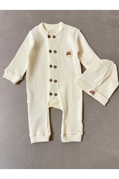 SANTRALBEBE Baby Boy Double Button Soft Jumpsuit
