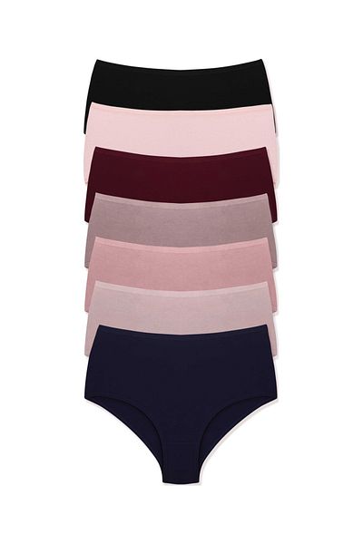 İNKO İÇ GİYİM Women's High Waist Multicolor Set of 7 Panties