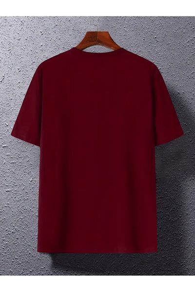 LAND MODA Street Hip-Hop Printed Mixed Crowd Pure Cotton T-Shirt, Round Neck Top for Men