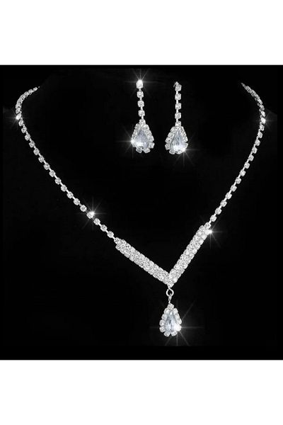 Mihra Aksesuar Necklace Earrings Set