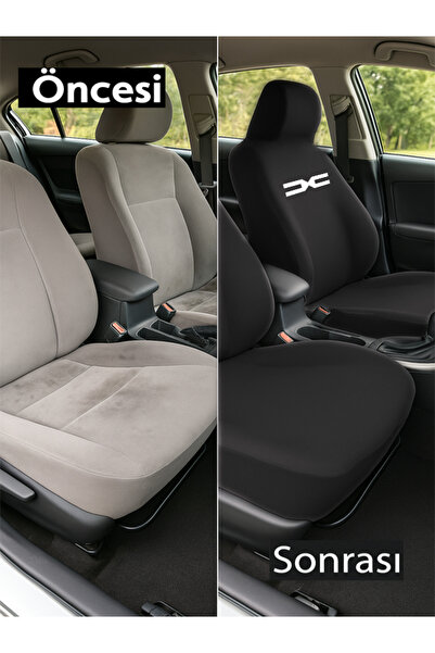 Space Dacia Oto Koltuk Kılıfı Servis Kılıfı Uyumlu %100 Penye Duster Ön Arka Penye Kılıf Seti